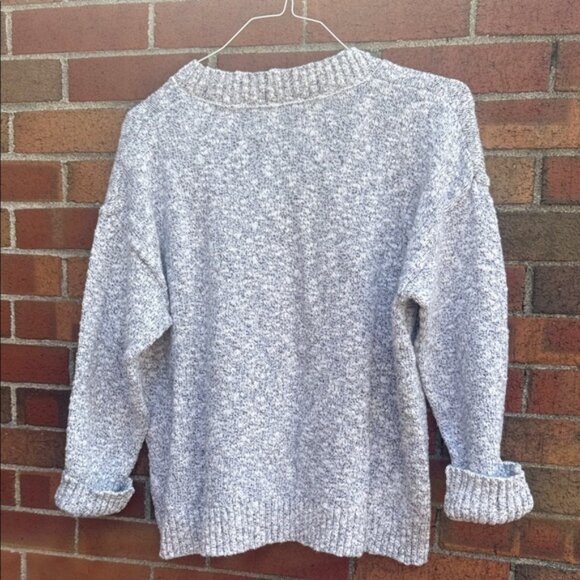 L.L.Bean Women’s Plus 1X Cotton Knit Sweater Gray Marled Pullover - Picture 5 of 5